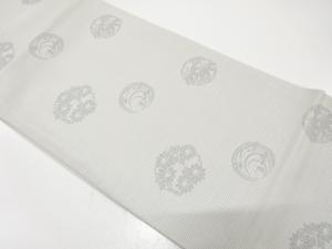 アンティーク　花丸紋織り出し全通袋帯（材料）